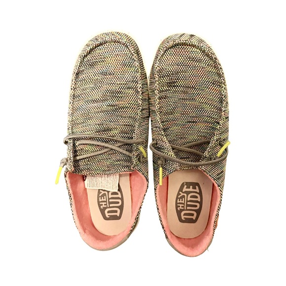 Never worn!! Hey Dude women multi-color Shoes - Picture 3 of 5